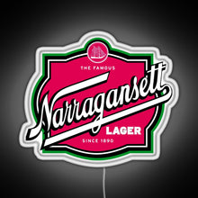 Load image into Gallery viewer, Narragansett Harpoon RGB neon sign white 