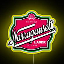 Load image into Gallery viewer, Narragansett Harpoon RGB neon sign yellow