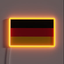 Load image into Gallery viewer, Vibrant German national flag design in radiant multicolor neon light