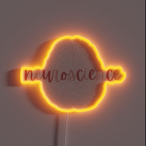 Neuroscience illuminated concepts in radiant colorful LED digital display style.