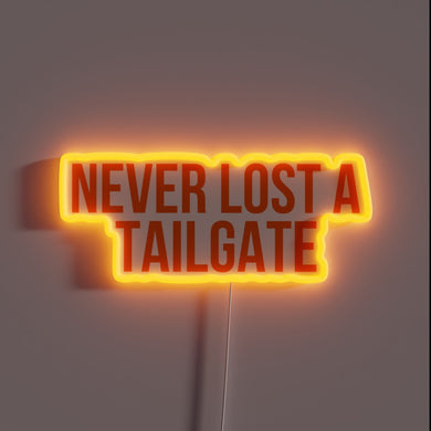 Vibrant Neon Sign with Tailgating Pride and Orange Illumination Blazer
