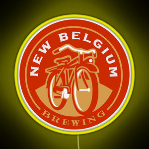 New Belgium Brewing RGB neon sign yellow