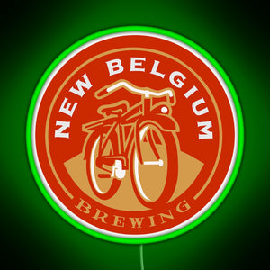 New Belgium Brewing RGB neon sign green