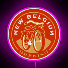 Load image into Gallery viewer, New Belgium Brewing RGB neon sign  pink