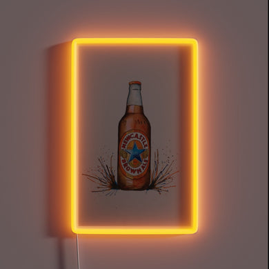 Vibrant LED Sign Illuminates Passion for Newcastle Brown Ale Beer Lovers