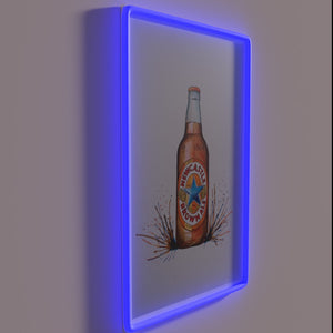 RGB Neon Sign: Authentic Newcastle Brown Ale Bar Decor Illumination
