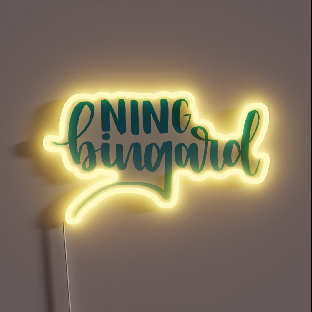 Eye-catching blue gradient RGB neon sign with modern aesthetic appeal.