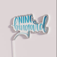 Load image into Gallery viewer, Vibrant blue gradient neon sign with Ning Bings&#39; modern art style