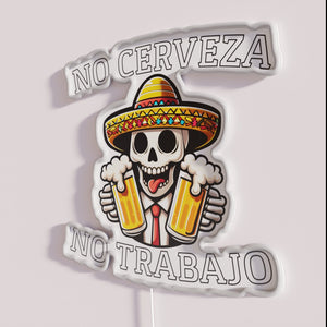 No Beer No Work RGB Neon Sign Office Party Decoration Idea