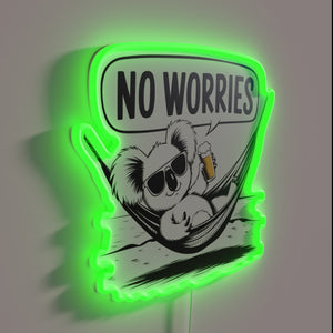 Brighten up any space with calming no worries vibe signage