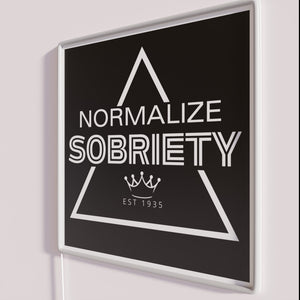 Recovery Inspiration Normalizing Sobriety with Vibrant RGB Neon Light Sign