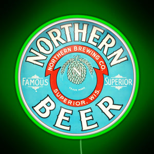 Northern Beer RGB neon sign green