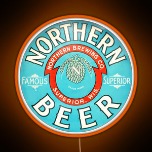 Northern Beer RGB neon sign orange