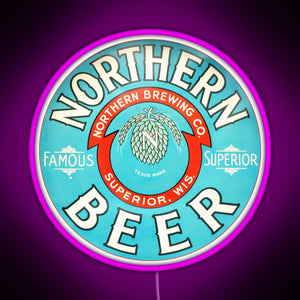 Northern Beer RGB neon sign  pink