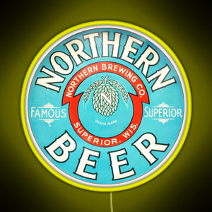 Northern Beer RGB neon sign yellow