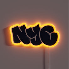 Load image into Gallery viewer, NYC graffiti-style neon sign — bold, urban, and street-ready.