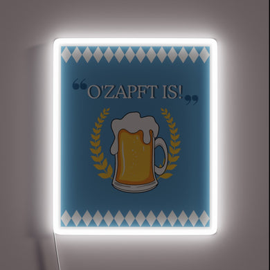 RGB Neon Sign with German Beer Themed Typography Illumination Design