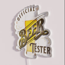 Load image into Gallery viewer, Official Beer Taster Neon Sign with Bright RGB Color Accents