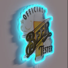 Load image into Gallery viewer, Official Beer Taster Certification Badge in RGB Neon Sign