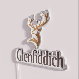 Official Glenfiddich whiskey merchandise colorful classic LED neon bar sign
