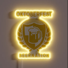 Load image into Gallery viewer, Add festive ambiance with this glowing Oktoberfest beer nation light.