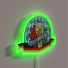 Load image into Gallery viewer, Traditional German beer festival celebration illuminated with bright neon colors.