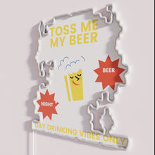 Load image into Gallery viewer, Neon RGB beer bar decor sign for Oktoberfest celebrations indoors.