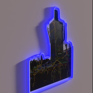 Authentic German-inspired Munich street art RGB illuminated decorative sign