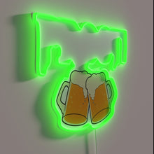 Load image into Gallery viewer, Oktoberfest Prost Cheers in German, Retro Neon Party Decor Sign