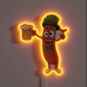 Vibrant German-themed LED neon sign with customizable color-changing lights.