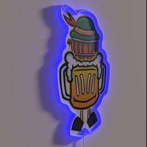Glowing Beer Festival Decor - Traditional German Style Wall Sign