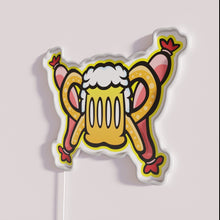 Load image into Gallery viewer, Vibrant German-themed Oktoberfest celebrations illuminated by colorful RGB neon lighting&quot;.