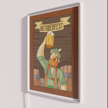 Load image into Gallery viewer, Vibrant Oktoberfest celebrations illuminated by colorful RGB neon bar signs.