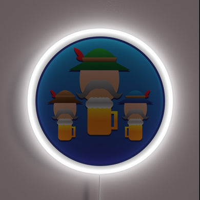 Traditional German Beer Festival-themed LED Sign with Colorful RGB Illumination