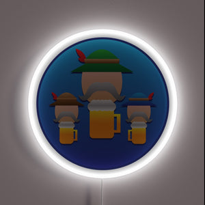 Traditional German Beer Festival-themed LED Sign with Colorful RGB Illumination