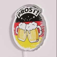 Load image into Gallery viewer, Vibrant glowing neon Oktoberfest beer festival celebration illuminated sign decor
