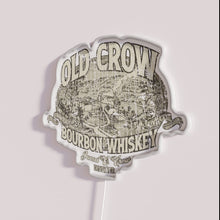 Load image into Gallery viewer, Vintage whiskey logo LED light display with classic rustic charm
