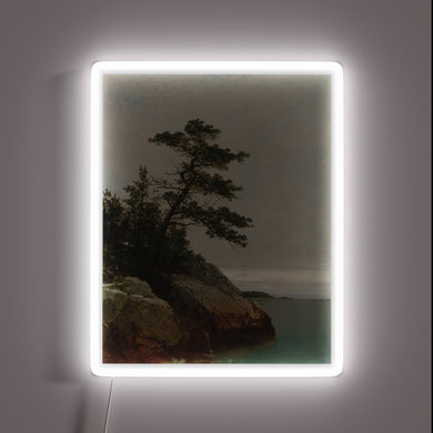 Retro-style Old Pine RGB neon sign with warm ambient lighting
