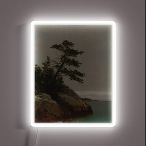 Retro-style Old Pine RGB neon sign with warm ambient lighting