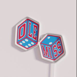 Vibrant neon sign for Ole Miss beer die enthusiasts nationwide.