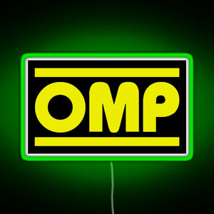 OMP Logo RGB neon sign green
