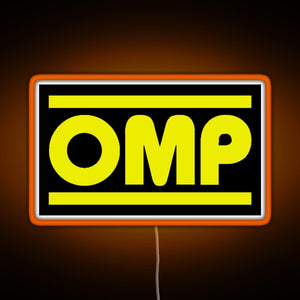 OMP Logo RGB neon sign orange
