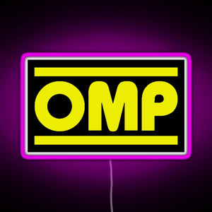 OMP Logo RGB neon sign  pink