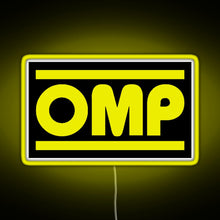 Load image into Gallery viewer, OMP Logo RGB neon sign yellow