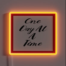 Load image into Gallery viewer, Vibrant RGB neon sign encouraging mindfulness in modern living spaces.