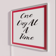 Load image into Gallery viewer, Vibrant RGB Neon Sign with Uplifting Inspirational Quote &#39;One Day&#39; Design
