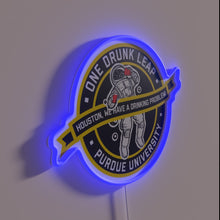 Load image into Gallery viewer, Glowing neon bar decor featuring one drunken step to redemption