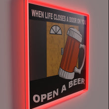 Load image into Gallery viewer, Eye-catching neon sign beckons you to crack open a cold one