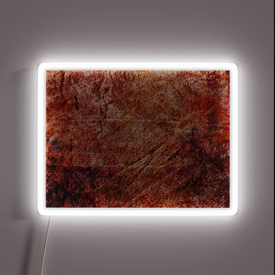 Eye-catching orange grape crushed rustic color changing LED wall decoration.