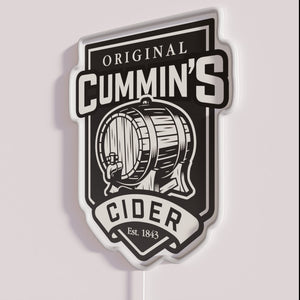 Original Cummins Cider brand logo neon RGB illuminated bar decoration